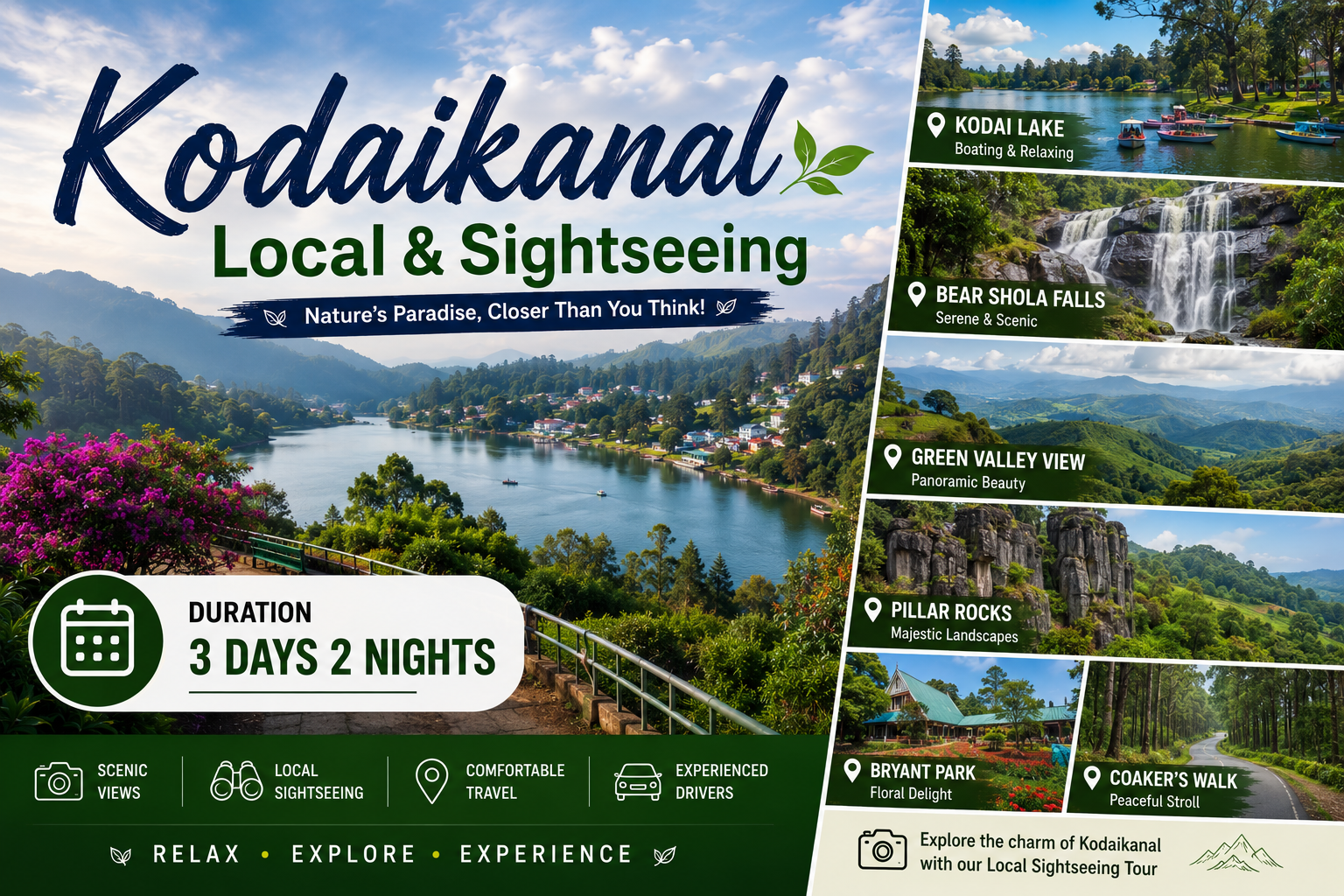 Kodaikanal Local & Sightseeing Tour Package